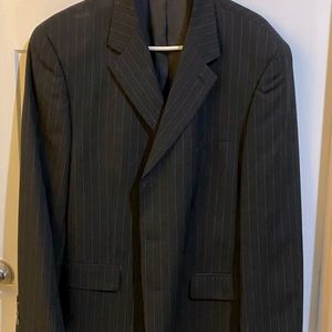 Men’s chaps pin stripe suit jacket/pants/tie